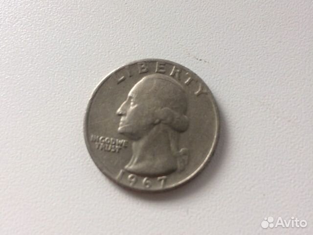 Quarter dollar 1967 года перевертыш