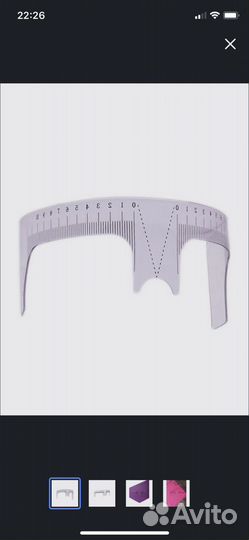 Линейка для моделирования и коррекции бровей