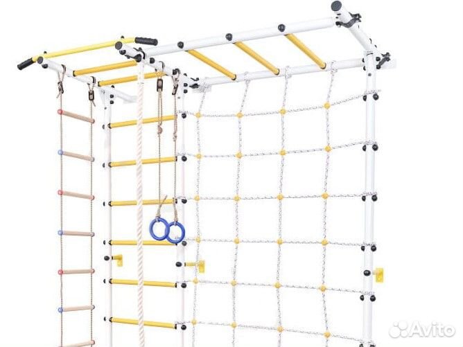 Шведская стенка с рукоходом и сеткой