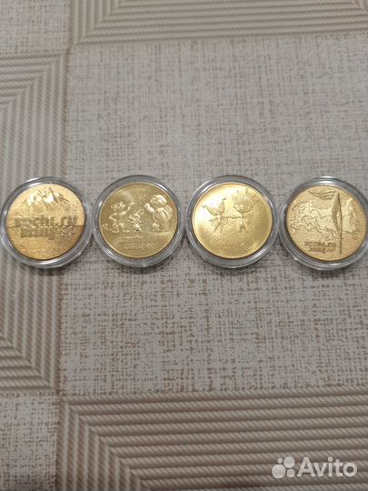 Монеты 25 р Сочи и чм-2018 7шт