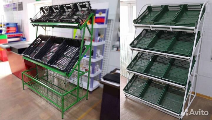 Стеллажи торговые овощные и фруктовые