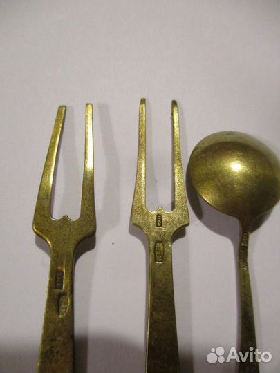 Серебряные вилочки для лимона 875 пробы