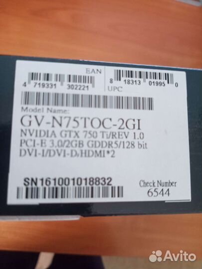 Видеокарта gigabyte geforce gtx 750 ti