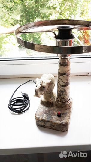 Настольная лампа, Слон, мрамор,редкость