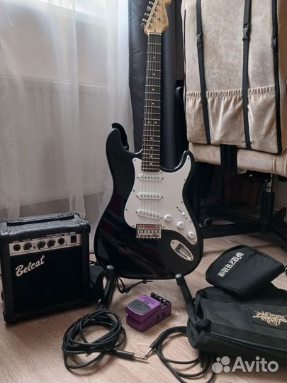 Электрическая гитара stratocaster squier fender