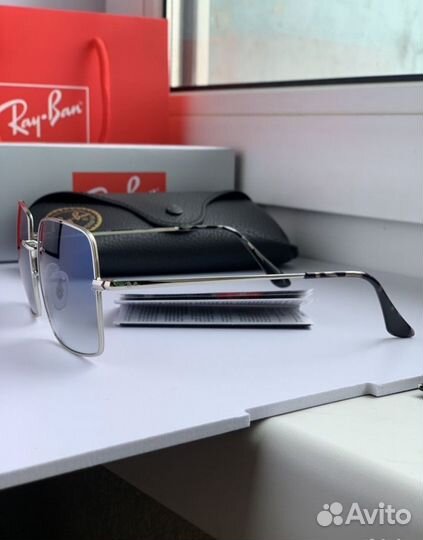 Очки ray ban square голубые