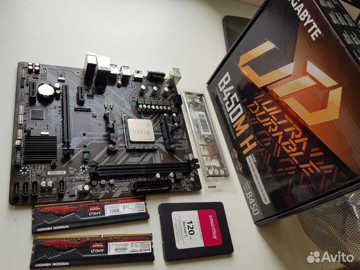 Комплект B450M+Ryzen 5 -1600+12gb DDR4