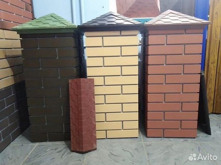 Пикс панель имитирующая кирпичный столб забора