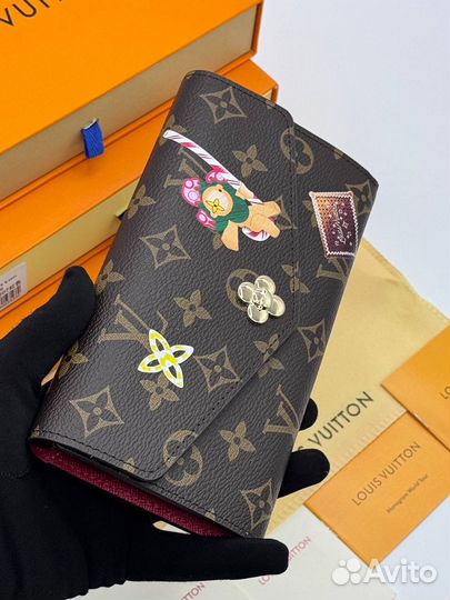 Кошелёк конверт Louis Vuitton LV канва кожа