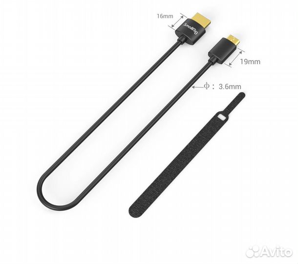 SmallRig Кабель hdmi (C to A) Ultra Slim 4K 35 см