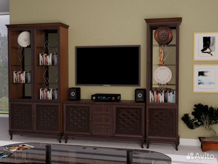 Гостиная Ванесса орех патина 3,6 м