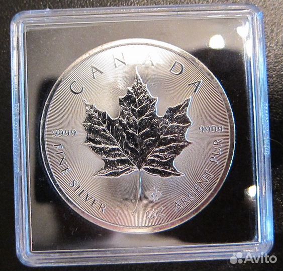 Серебро 5 канадских долларов Кленовый лист
