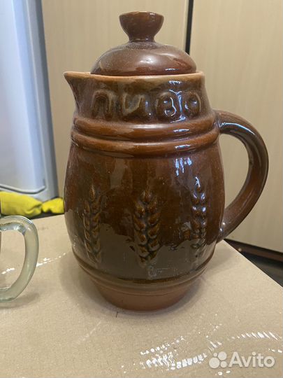 Кувшин глинянный Пиво СССР кунгур