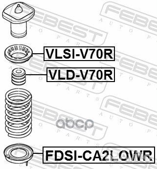 Проставка задней пружины нижняя volvo S60 II 10