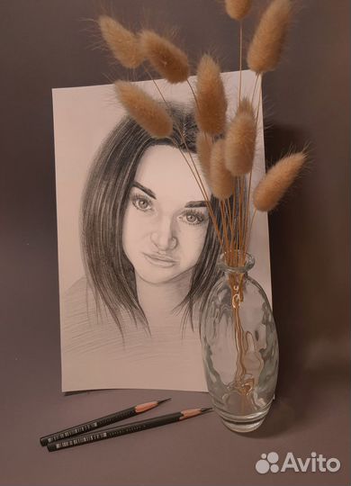 Портрет по фото карандашом