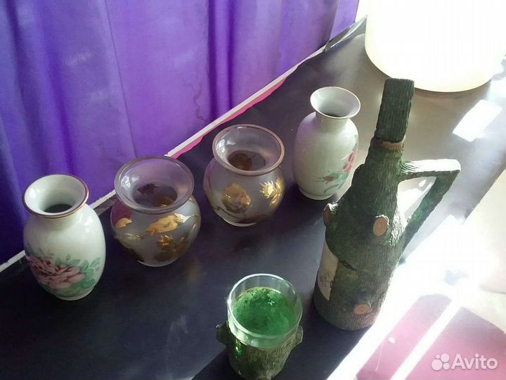 Фарфоровые и стеклянные вазы СССР