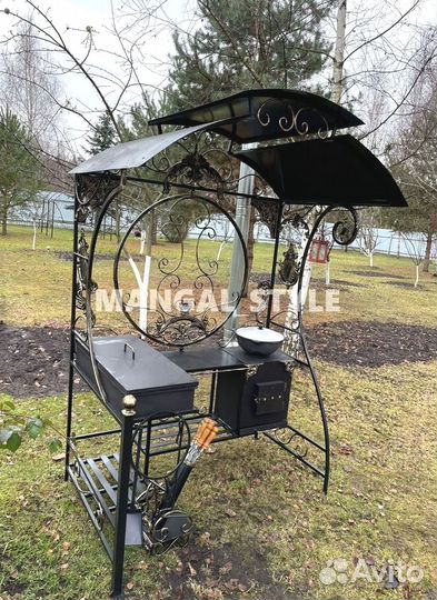 Мангал с крышей