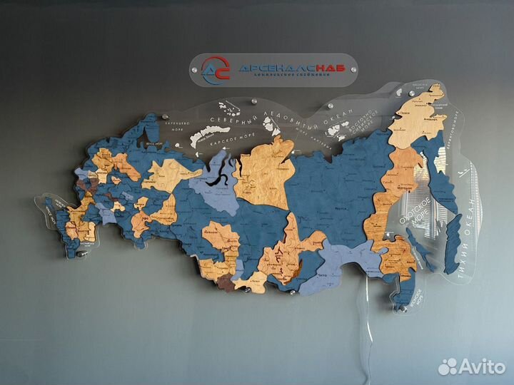 Карта России на стену