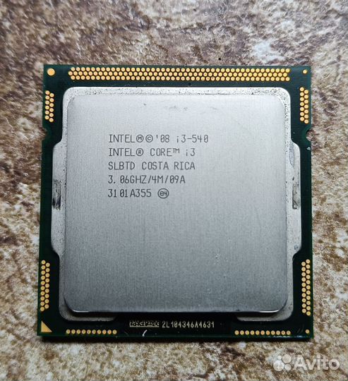 Процессор i3 540 сокет 1156
