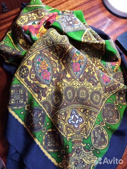 Платок крепдешин. СССР. Батик. Винтаж