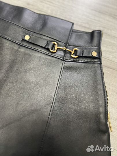Шорты юбка кожа