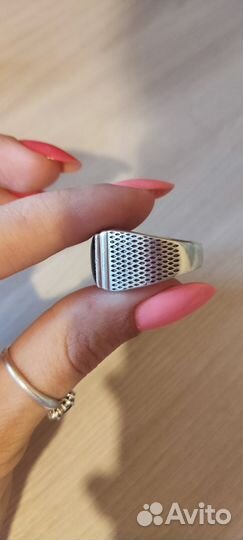 Серебряный перстень с агатом мужской