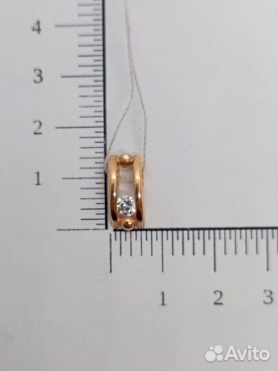 Подвеска с синтетическим камнем Золото