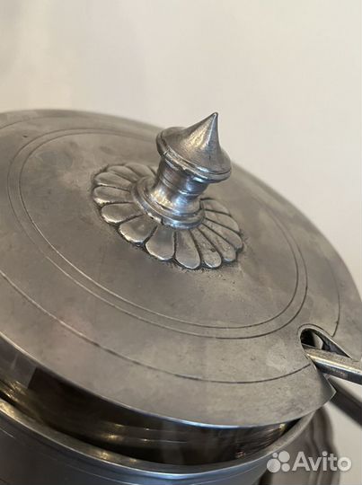 Емкость для сыра/сахара винтаж. Олово. Италия