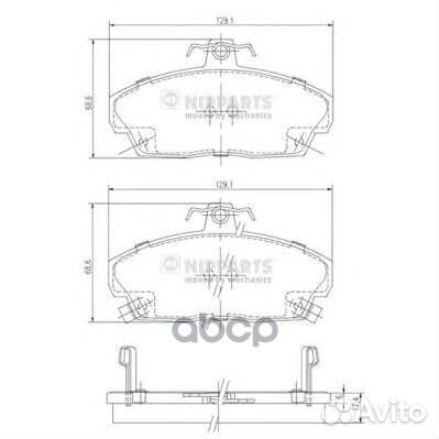 Колодки тормозные передние 45022ST3E30 nippar