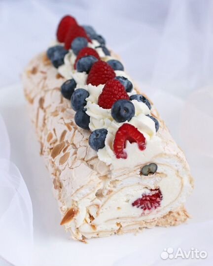 Меренговый рулет, торт