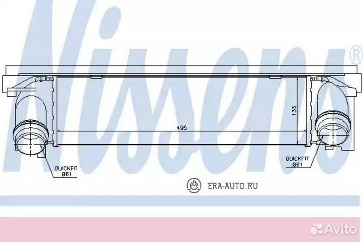Nissens 96552 NS96552 интеркулер\ BMW F20/F30 1.6