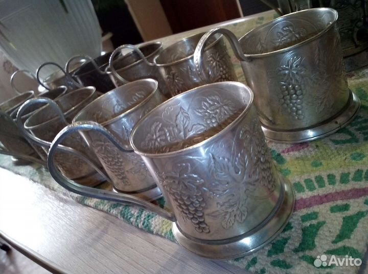 Мельхиоровые подстаканники времён СССР