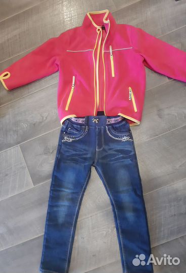 Куртка софтшелл kappahl kaxs+утеплен джинсы,104