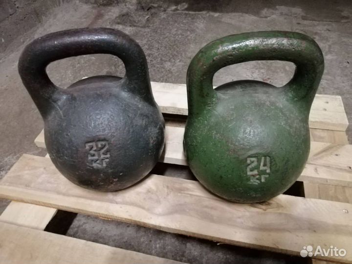 Гири16 и 24 гантели от 2 до 6 кг