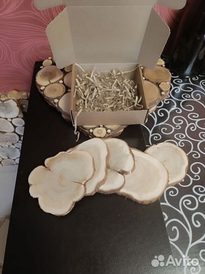 Набор спилов можжевельника для декора и творчества