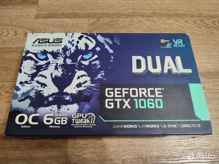 Видеокарта Asus GeForce GTX 1060 6gb dual OC