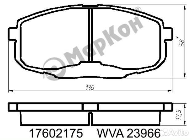 Колодки тормозные fr с механическим датчиком Marko