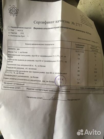 Веревка динамика Коломна 50 м