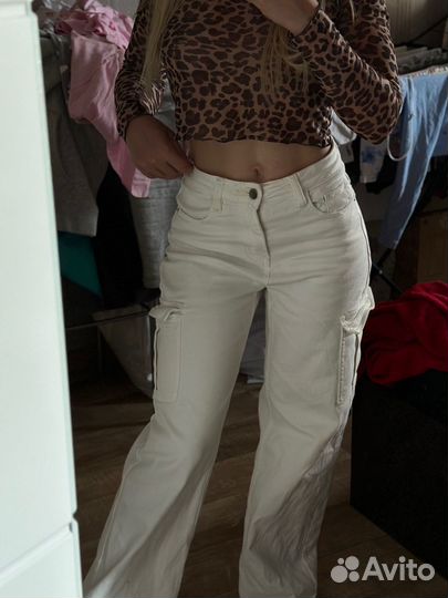 Джинсы белые 42-44