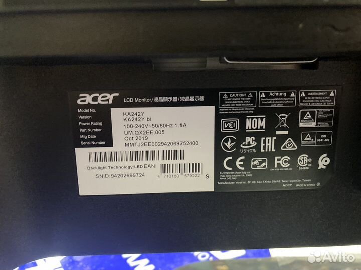 Монитор Acer KA242Ybi 23.8