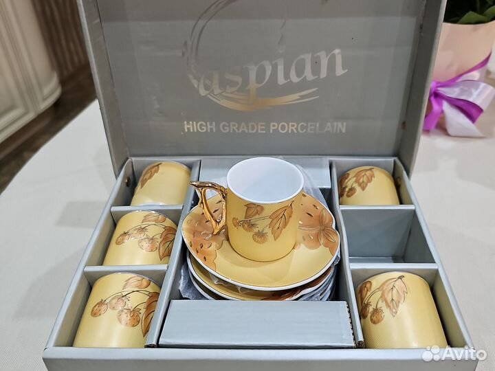 Золотая коллекция yamasen из 6-ти кофейных пар