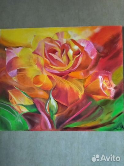 Картина маслом на холсте цветы