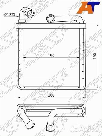 Радиатор отопителя салона audi TT 14, skoda karoq