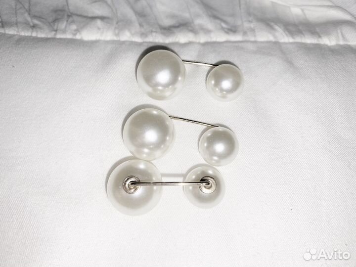 Жемчужные винтажные булавки броши