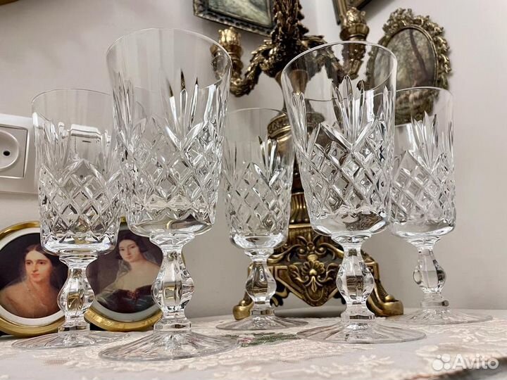 Фужеры кубки гхз “Трактирные» хрустальные