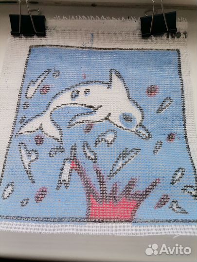 Канва для вышивания с нанесенным рисунком