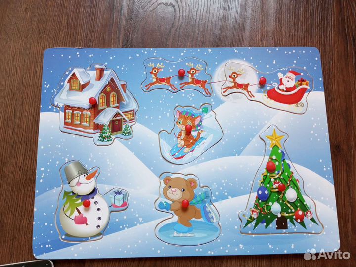 Пазлы деревянные 3 набора