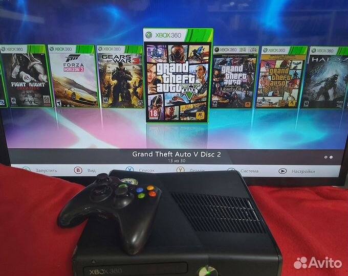 Игровая приставка xbox 360 +GTA V + 29 игр