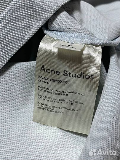 Acne studios поло голубое