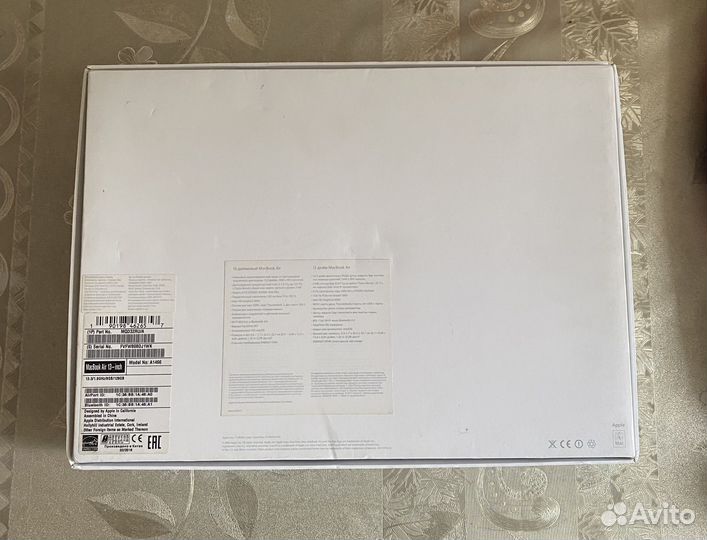 Сетевой кабель коробка macbook air 13